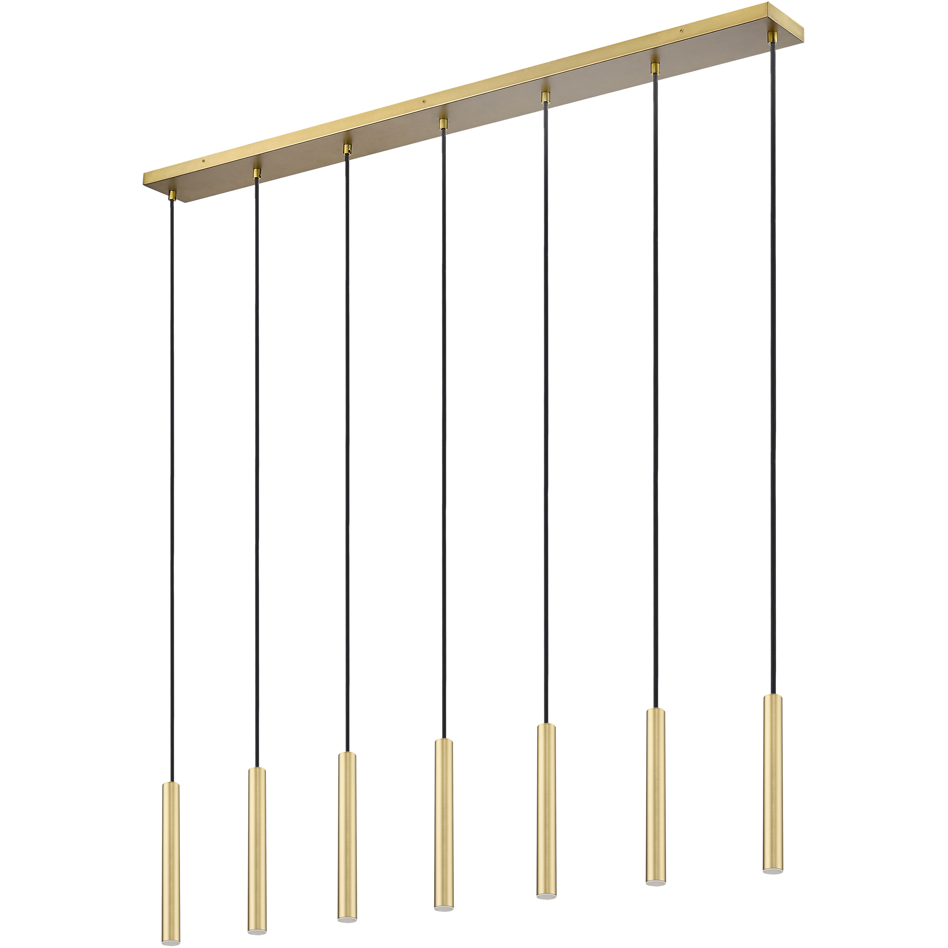 Forest Linear Chandelier Ceiling Light in Modern Gold