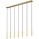 Forest Linear Chandelier Ceiling Light in Modern Gold