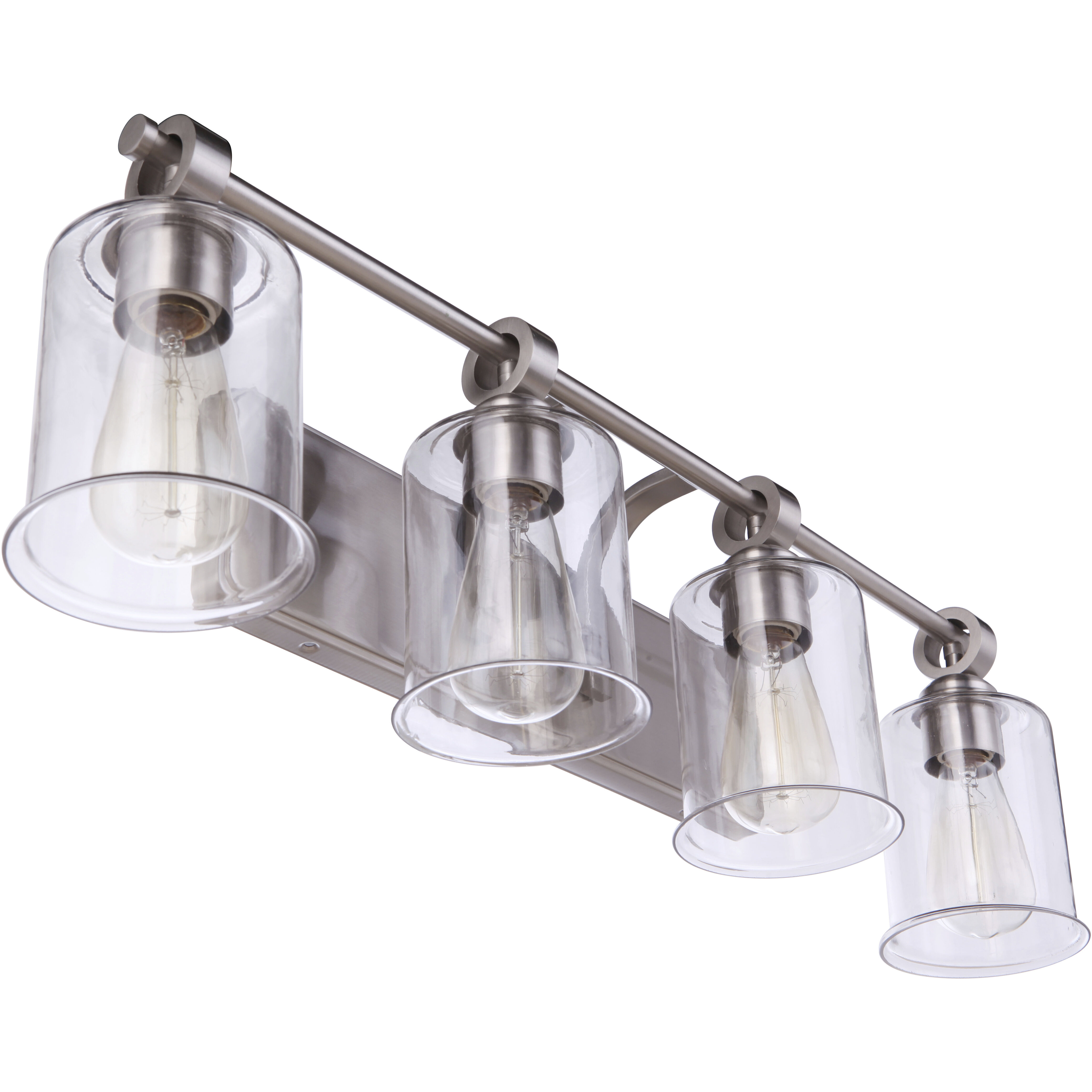 Romero 4 Light 30 inch Brushed Polished Nickel Vanity Light Wall Light