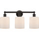Edison Cobbleskill 3 Light 23 inch Oil Rubbed Bronze Bath Vanity Light Wall Light in Matte White Glass
