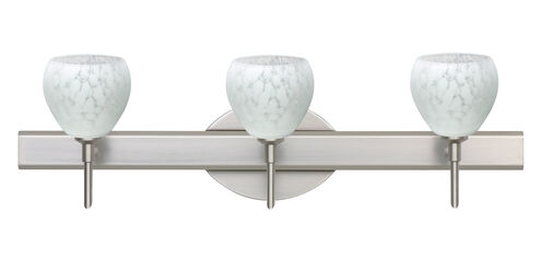 Tay Tay 3 Light 23 inch Satin Nickel Vanity Lighting Wall Light in Halogen, Carrera Glass