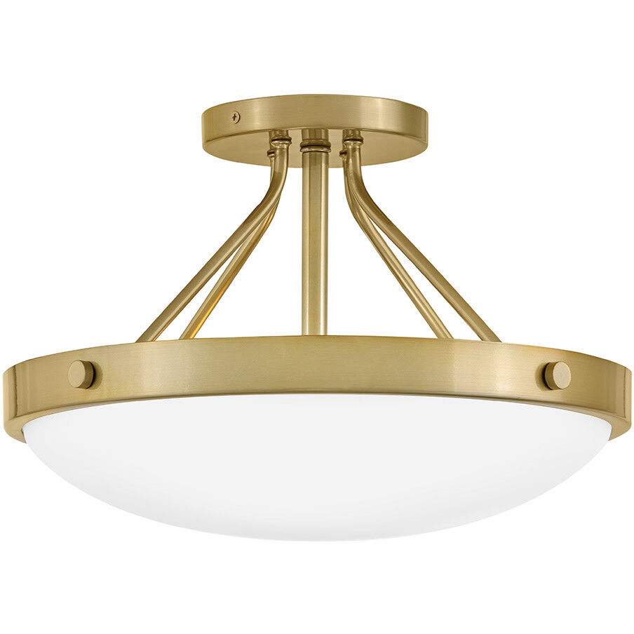 Gus 3 Light 14.5 inch Gold Semi-Flush Mount Ceiling Light, Medium
