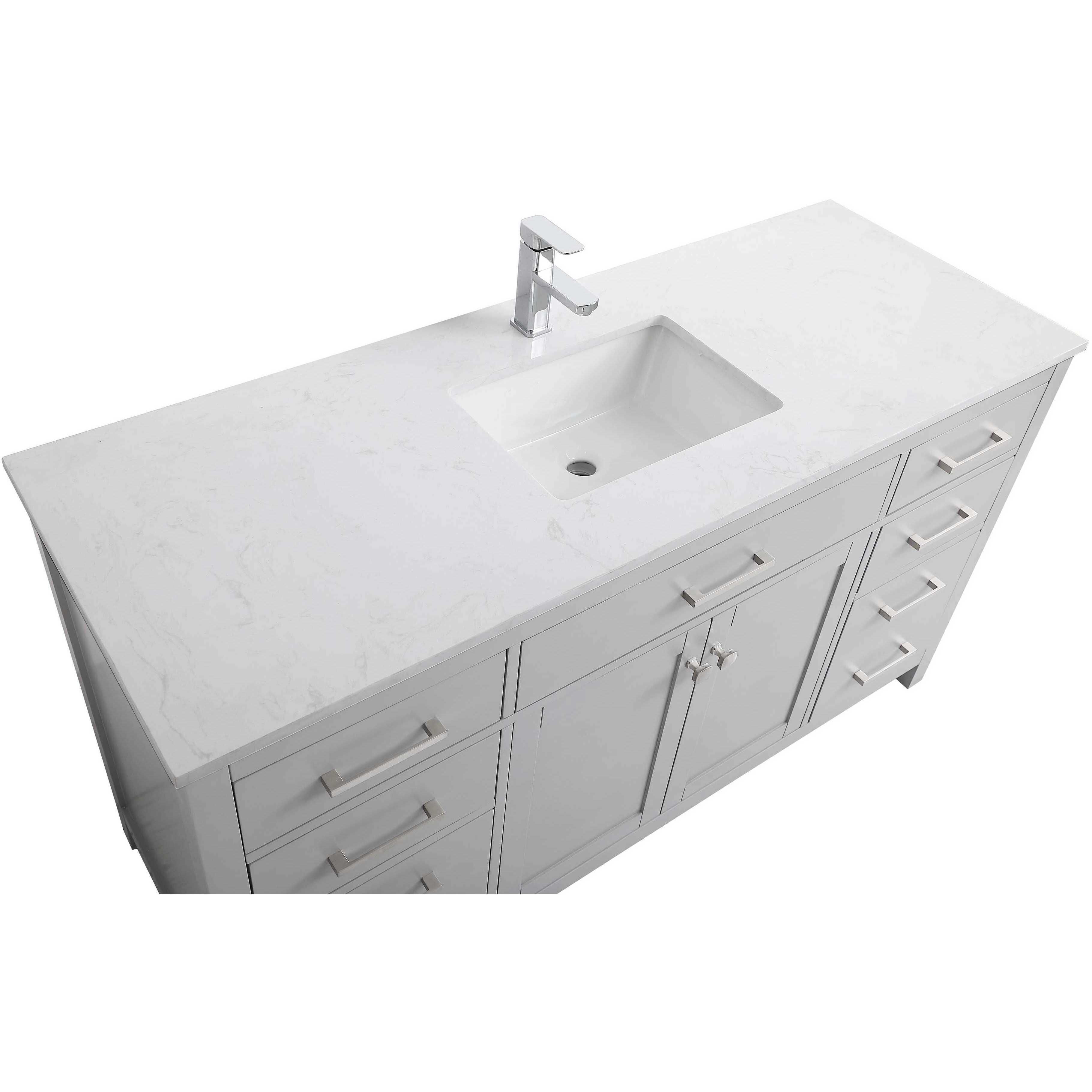 Lewis 60 X 22 X 34 inch Grey Vanity Sink Set