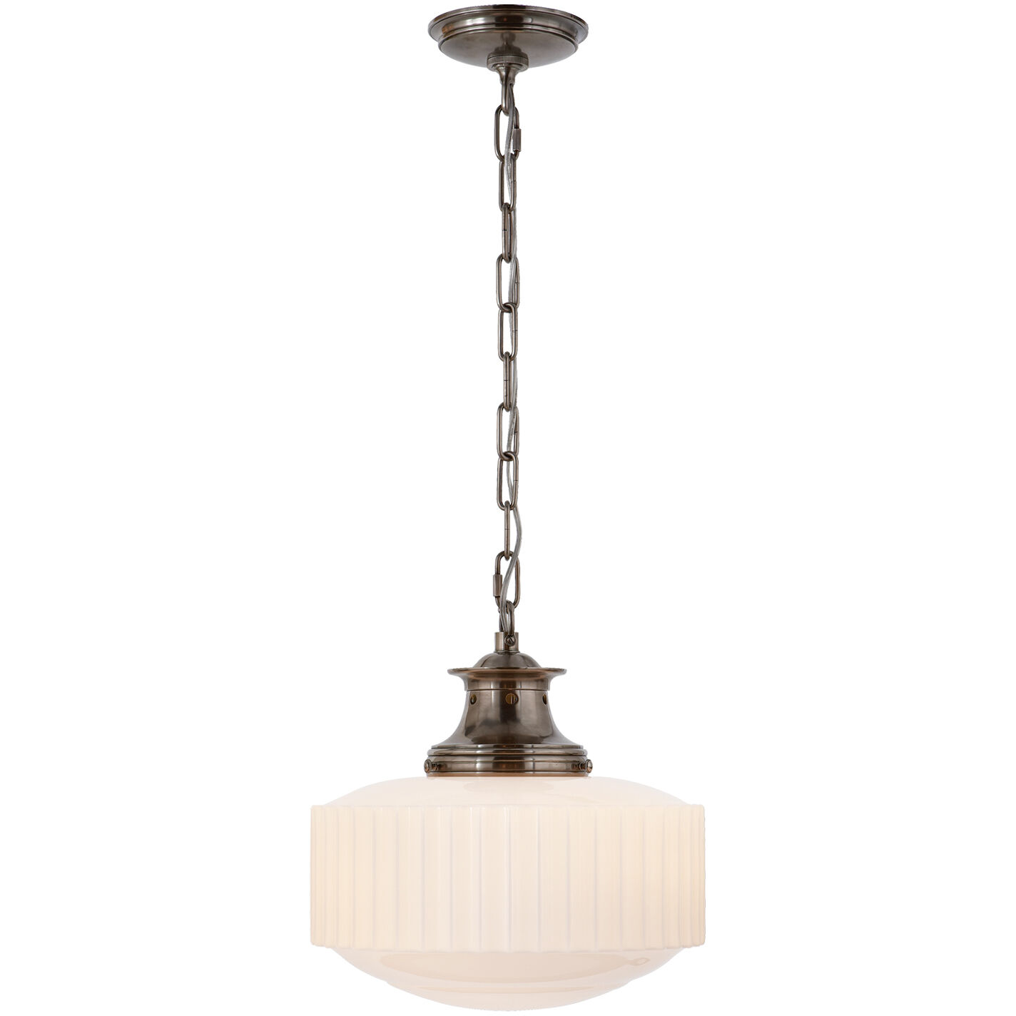 Thomas O'Brien Milton Road 1 Light 14 inch Antique Nickel Pendant Ceiling Light