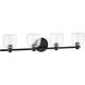 Valentina 4 Light 30 inch Matte Black Vanity Light Wall Light