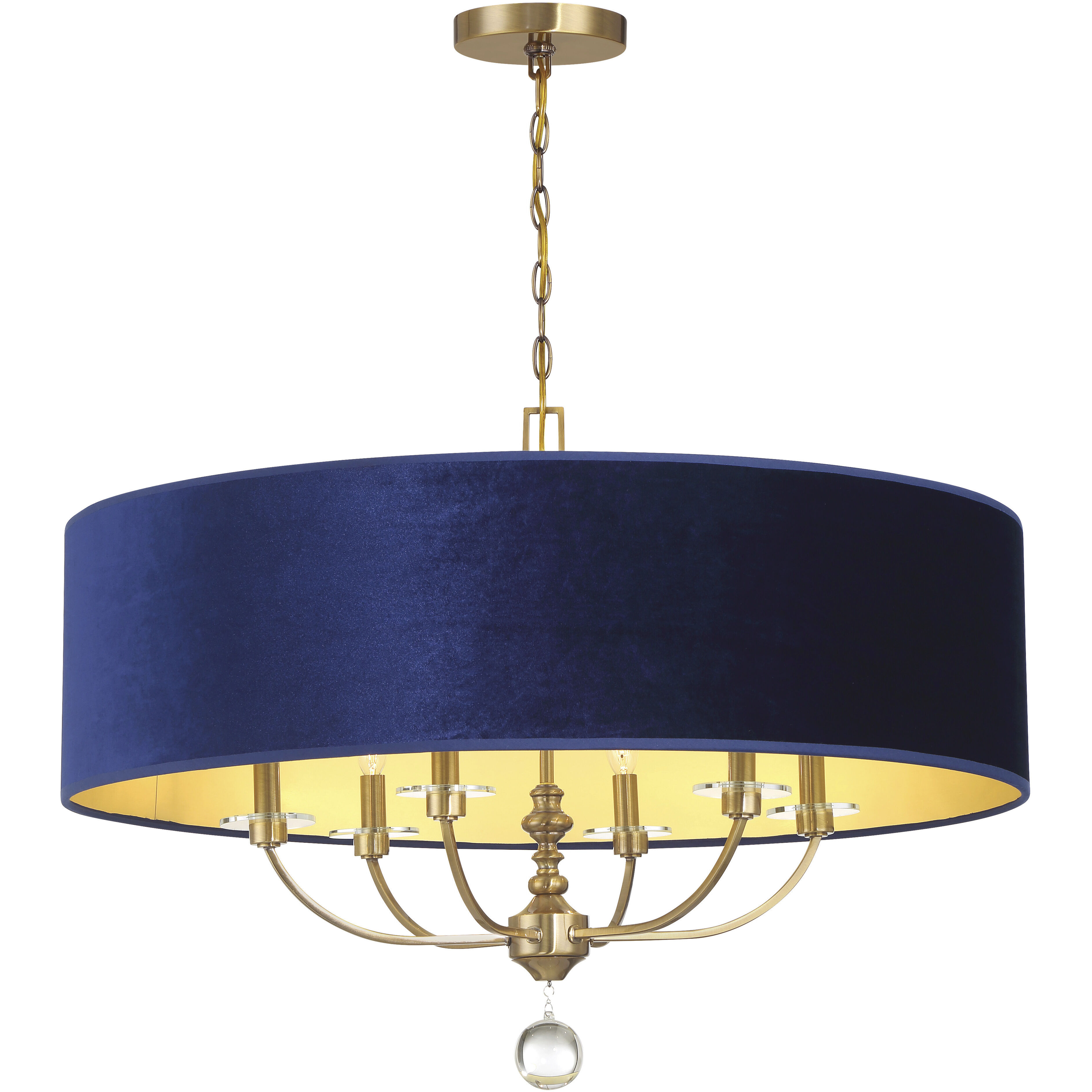 Van Noord 6 Light 32 inch Oxidized Aged Brass Pendant Ceiling Light