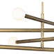 Beaubien LED 57.25 inch Natural Brass Chandelier Ceiling Light