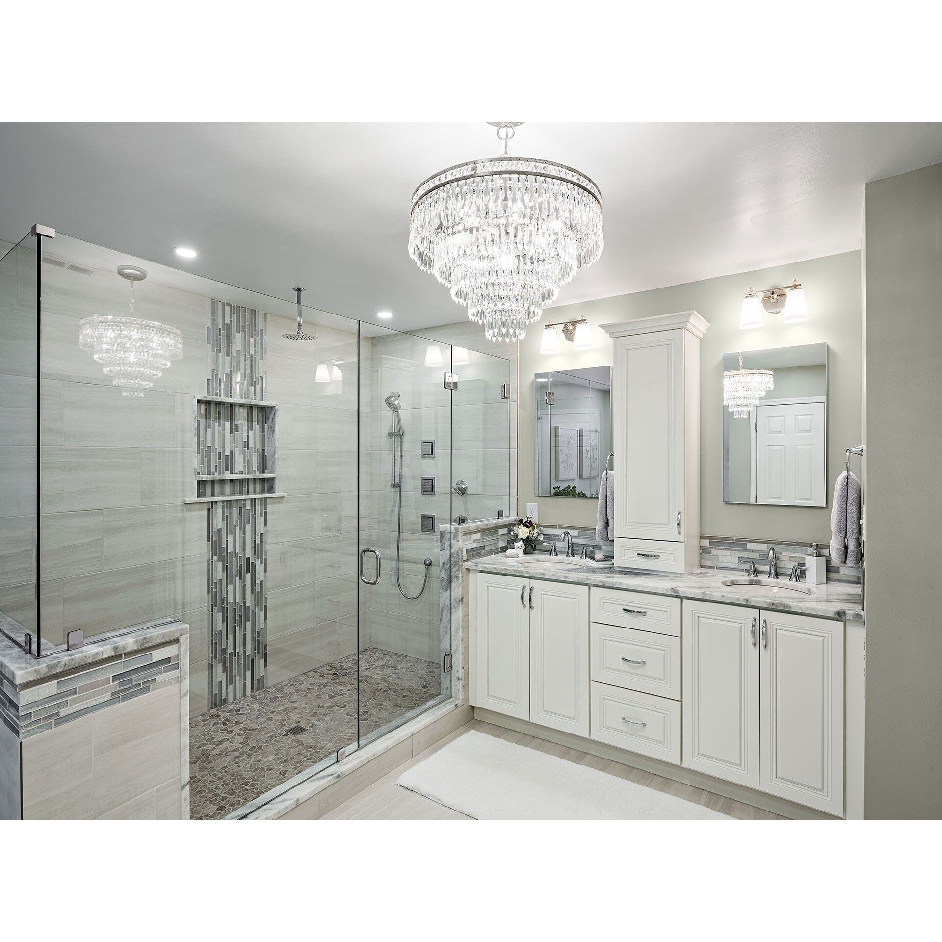 Mercer 7 Light 20 inch Olde Silver Chandelier Ceiling Light