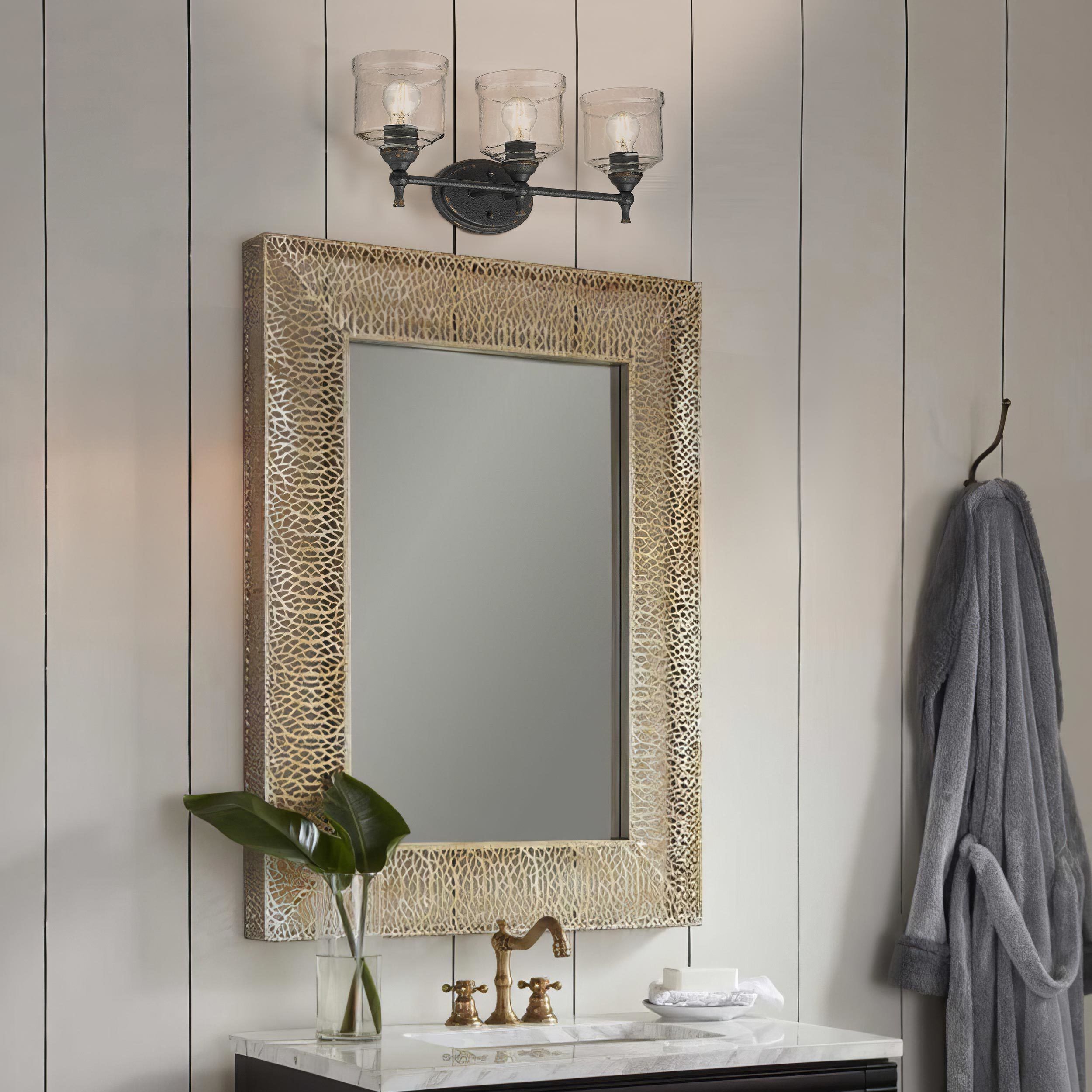 Keating Vanity Wall Light in Antique Black Iron