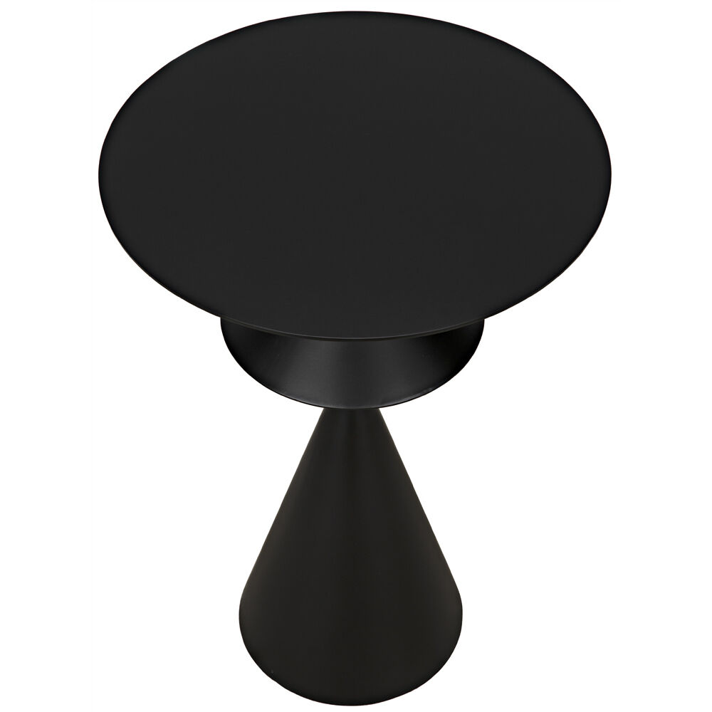 Zasa 26 X 18 inch Matte Black Side Table