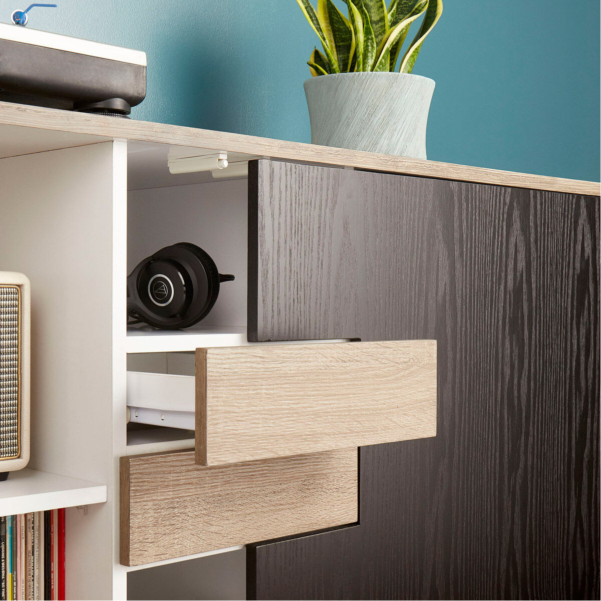 Selena Slab Oyster Blue Planter, Small