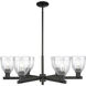 Arcadia Brookfield 6 Light 35.5 inch Matte Black Chandelier Ceiling Light