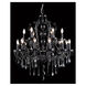 Onyx Ln. 18 Light 34 inch Black Crystal Hanging Chandelier Ceiling Light