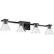 Gilford 4 Light 33.5 inch Matte Black Vanity Light Wall Light