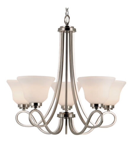 Signature 5 Light 25 inch Brushed Nickel Chandelier Ceiling Light