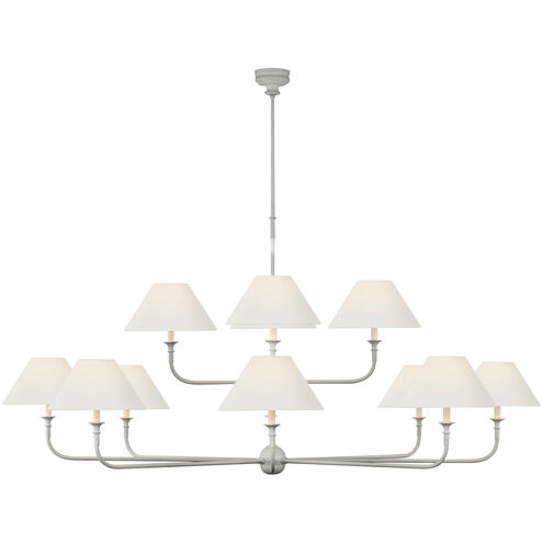Thomas O'Brien Piaf LED 72 inch Plaster White Two Tier Chandelier Ceiling Light, Oversized