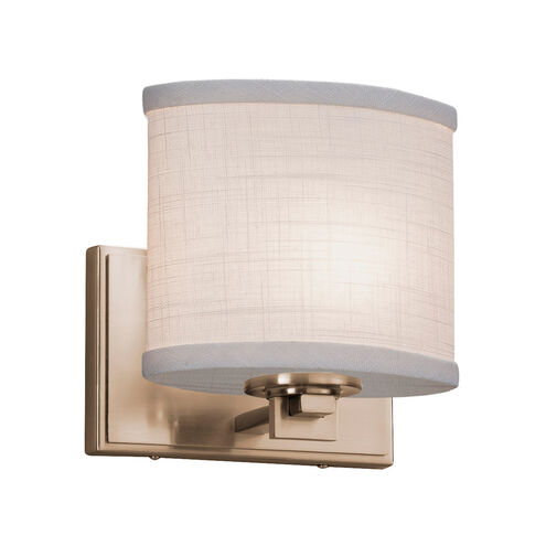 LumenAria Wall Sconce Wall Light in Cylinder with Broken Rim, Incandescent, Brushed Brass