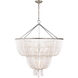 AERIN Jacqueline 12 Light 32.25 inch Burnished Silver Leaf Two-Tier Chandelier Ceiling Light in White Acrylic