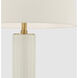 Chapman & Myers Fallon 24.75 inch 15 watt White Glass Table Lamp Portable Light, Medium