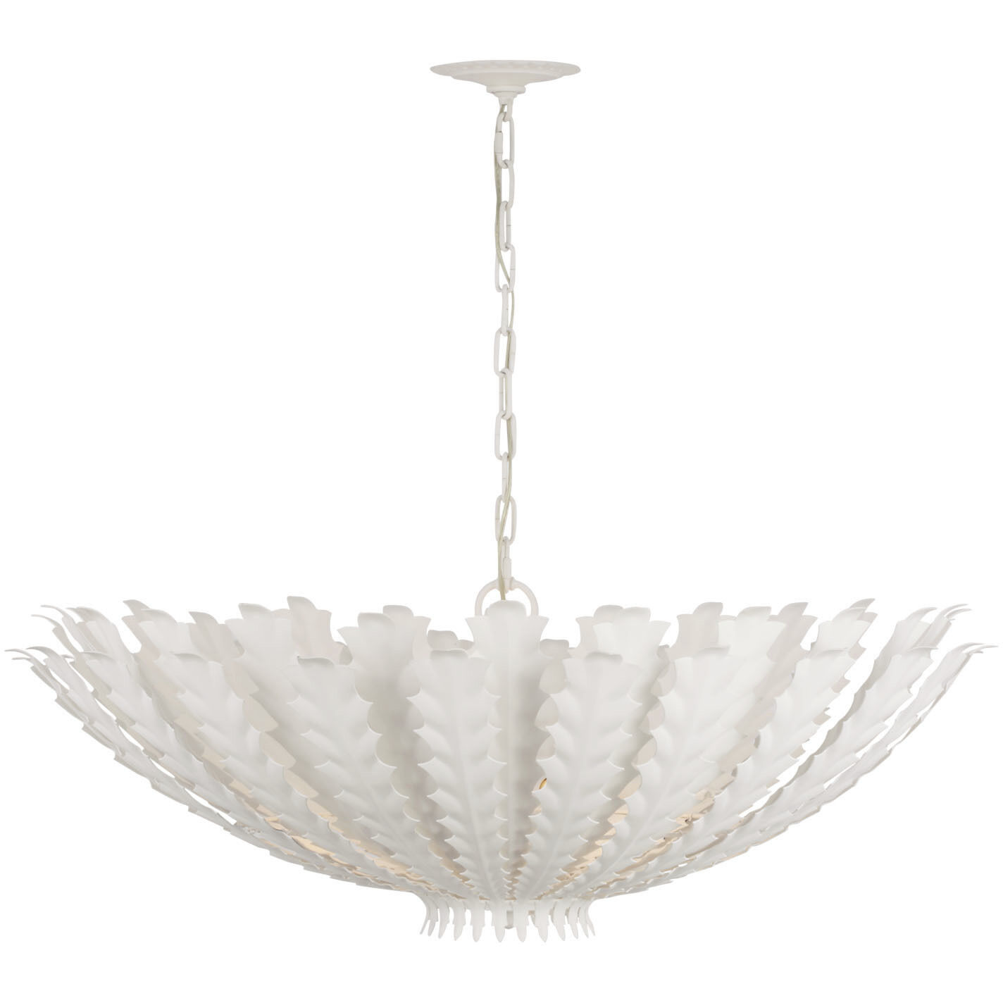 AERIN Hampton 6 Light 36 inch Plaster White Chandelier Ceiling Light, Large