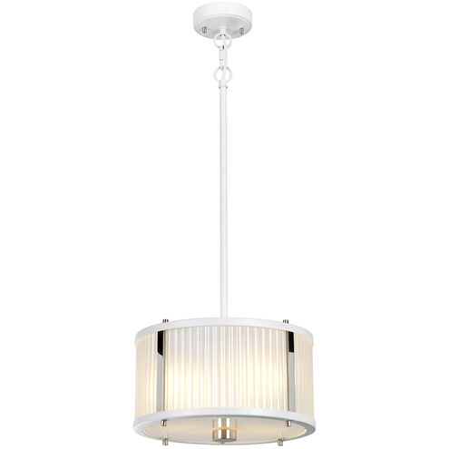 Corona 2 Light 11.75 inch White Pendant Ceiling Light, Convertible to Pendant, Semi-Flush Mount or Flush Mount