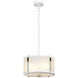 Corona 2 Light 11.75 inch White Pendant Ceiling Light, Convertible to Pendant, Semi-Flush Mount or Flush Mount