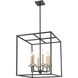 Gaultier 6 Light 18 inch Matte Black and Mondern Gold Chandelier Ceiling Light in Matte Black and Modern Gold