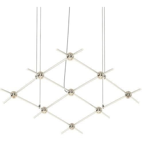 Constellation LED 66.75 inch Satin Nickel Chandelier Ceiling Light in Clear Glass