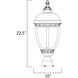 Knob Hill DC 3 Light 22.5 inch Sienna Outdoor Pole/Post Mount