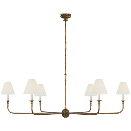 Thomas O'Brien Piaf 6 Light 58 inch Antique Gild Chandelier Ceiling Light, Grande