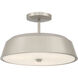 Trellwyn 3 Light 15 inch Brushed Nickel Semi-Flush Mount Ceiling Light