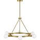 Orla LED 24 inch Lacquered Brass Chandelier Ceiling Light