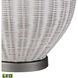 Brinley 29 inch 9.00 watt White with Pewter Table Lamp Portable Light
