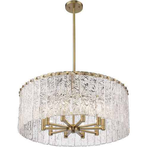 Glacier 10 Light 26.75 inch Modern Gold Chandelier Ceiling Light