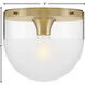 Beck 9 inch Lacquered Brass Indoor Flush Mount Ceiling Light