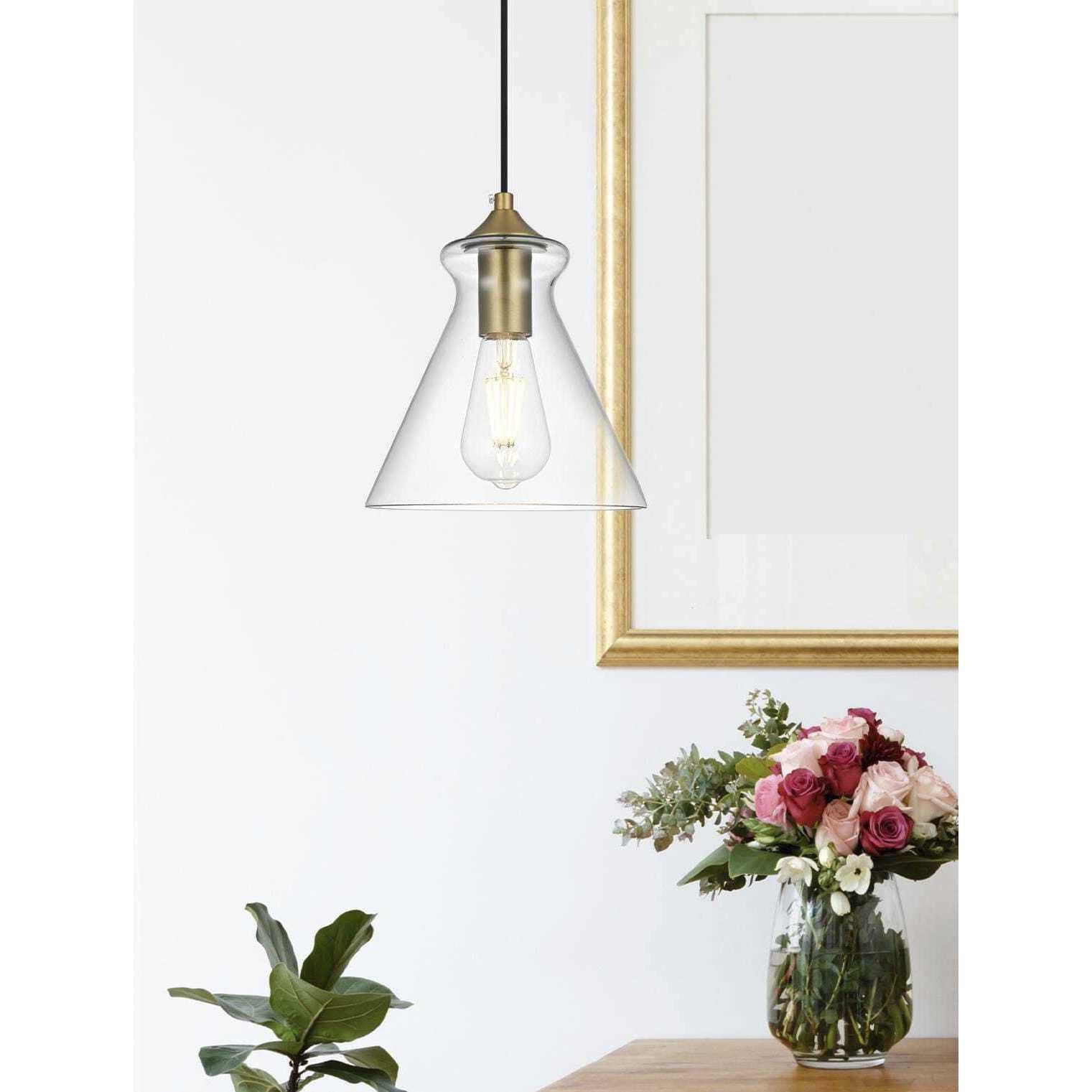 Destry 1 Light 8 inch Satin Gold Pendant Ceiling Light