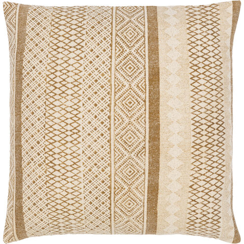 Janya 22 inch Light Beige Pillow Kit in 22 x 22, Square