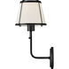 Clarke 1 Light 7.25 inch Black Sconce Wall Light