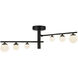 Cypress LED 7.38 inch Black/Opal Glass Semi-Flush Mount Ceiling Light