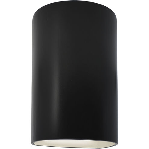 Ambiance Cylinder LED 5.75 inch Carbon Matte Black Wall Sconce Wall Light, Small