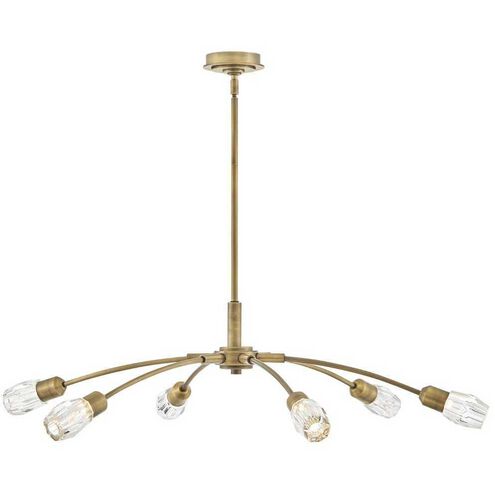 Atera LED 45 inch Heritage Brass Chandelier Ceiling Light, Single Tier