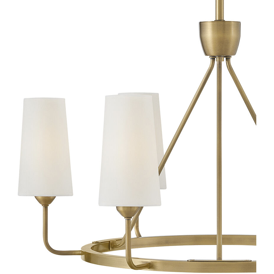 Lewis 28.75 inch Heritage Brass Indoor Chandelier Ceiling Light