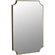 Convexed 46 X 30 inch Antique Brass Mirror