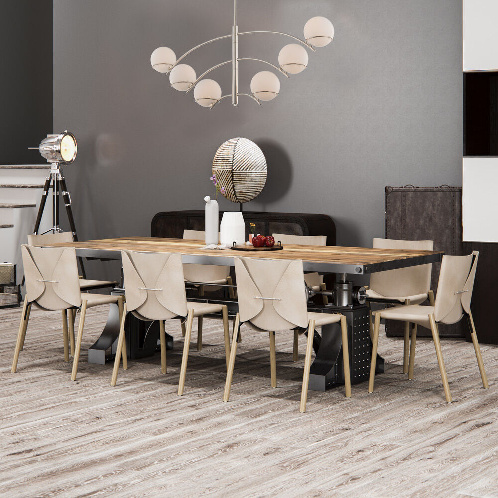 Everett 6 Light 44 inch Polished Nickel Island Light Ceiling Light