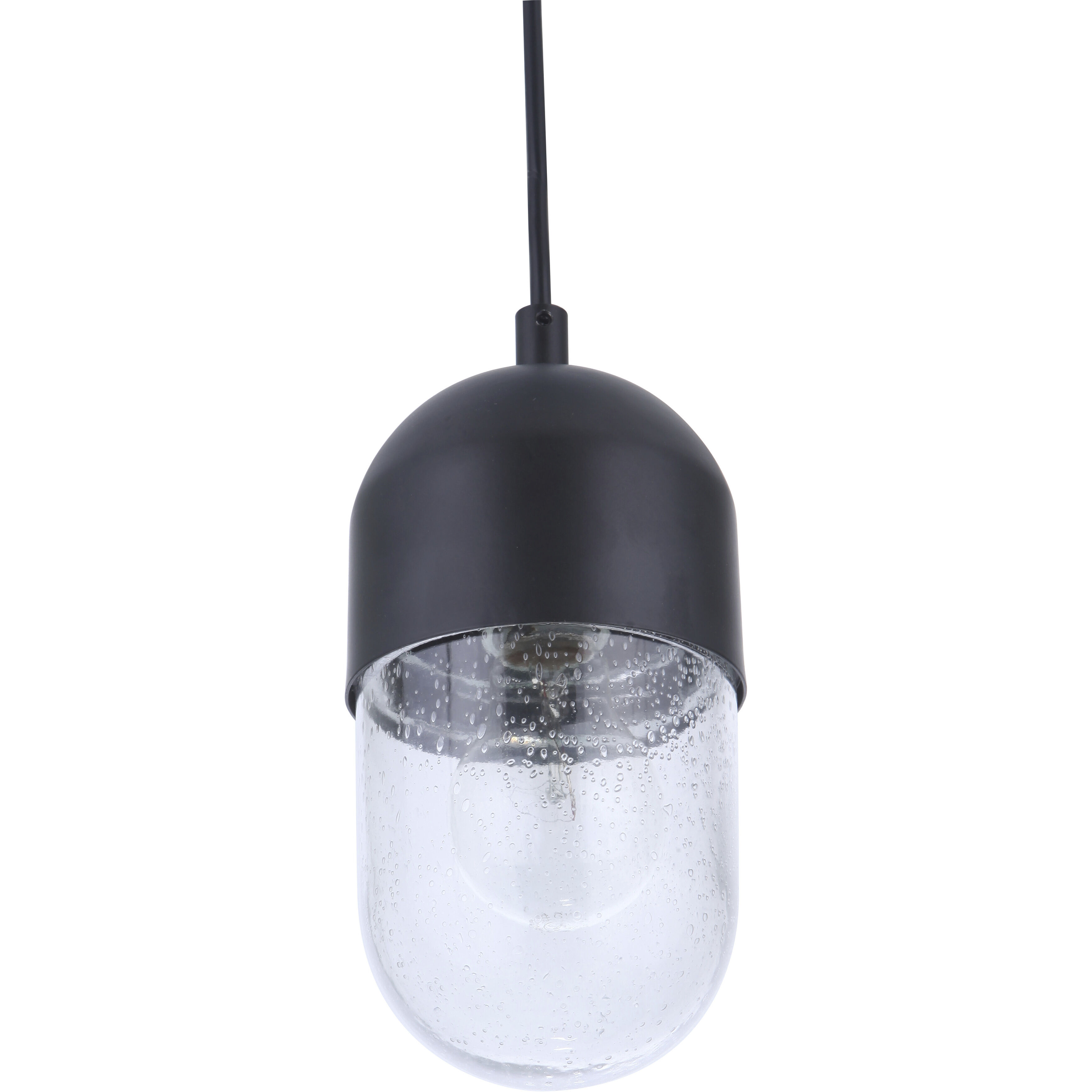 Pill 1 Light 4.25 inch Flat Black Mini Pendant Ceiling Light