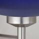 Peri LED 5 inch Satin Nickel Mini Sconce Wall Light in Blue Matte Glass