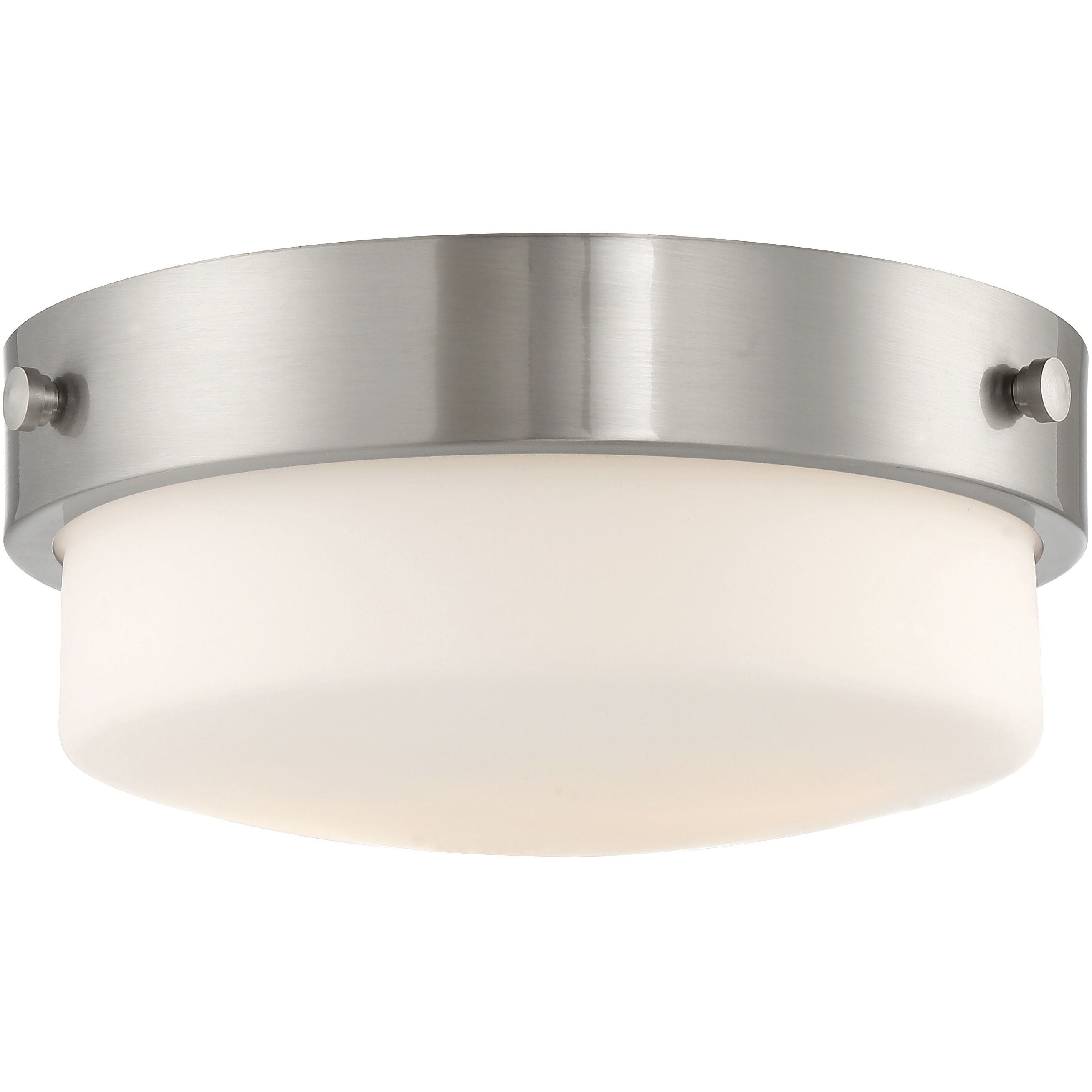 Oak Street 2 Light 13 inch Brushed Polished Nickel Flushmount Ceiling Light