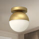 Monae 1 Light 6 inch Brushed Gold Flush Mount Ceiling Light