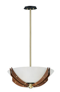 Merge 4 Light 21.75 inch Bronze/Antique Pecan Semi-Flush Mount Ceiling Light