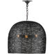Piero 3 Light 22.25 inch Satin Black Pendant Ceiling Light, Medium